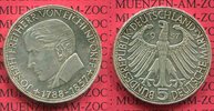 Bundesrepublik Deutschland 5 DM Gedenkmünze Silber 5 DM 1957 J, 100. Todestag von Joseph Freiherr von Eichendorff 1788 - 1857