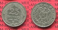 Kaiserreich 25 Pfennig 25 Pfennig Ni, 1909 G J. 18, Seltener Jahrgang