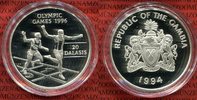 Gambia 20 Dalasis Silber Gambia 20 Dalasis Silber 1994 Olympische Spiele Atlanta 1996 Läufer Runners -