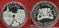 Bulgarien Bulgaria 10 Leva Silbermünze Bulgarien 10 Leva Silber 1999 Stadtansicht von Plovdiv