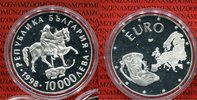 Bulgarien Bulgaria 10 Leva Silbermünze Bulgarien 10000 Leva Silber 1998 Reiter von Madara EU