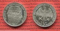 Bundesrepublik Deutschland, Germany FRG 5 DM Gedenkmünze Silber Bundesrepublik Deutschland 5 DM 1967 Gebrüder Humboldt Spiegelglanz
