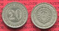 Kaiserreich 20 Pfennig 20 Pfennig Cu/Ni, 1888 A J. 6, kleiner Adler