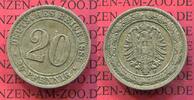 Kaiserreich 20 Pfennig 20 Pfennig Cu/Ni, 1888 D J. 6, kleiner Adler