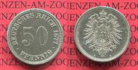 Kaiserreich 50 Pfennig 50 Pfennig Silber, 1877 A J. 8
