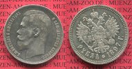 Russland Russia 1 Rubel Silber Russland Rubel 1897 Nikolaus II Silber schönes leicht getöntes VZ stück