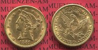 USA 5 Dollars Half eagle USA 5 Dollars Liberty, Frauenkopf, Coronet Head 1881 (P) Gold Bild