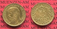 Baden 10 Mark Goldmünze Baden 10 Mark Gold 1900, Großherzog Friedrich J. 188