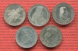 Bundesrepublik Deutschland, Germany FRG Die Ersten fünf 5 DM Gedenkmünzen Die ersten fünf 5 DM Gedenkmünzen Museum Schiller Markgraf Eichendorff Fichte