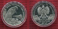 Polen, Poland Polska Animal Series 20 Zloty Silbermünze Polen 20 Zloty 2008 Falke, Tierserie Silber Bird Animal series