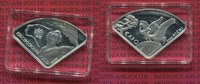 Polen, Poland, Polska 10 Zloty Silber Oval 2005 10 Zloty Silber 3-eckig Expo Aichi / Japan zwei Reiher Triangular