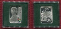 Polen, Poland, Polska 20 Zloty Silber Gedenkmünze Polen 20 Zloty 2010 Artur Grottger Rechteckig 40x28 mm Farbmünze Maler