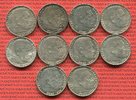 III. Reich 10 x 5 Reichsmark with Swastika III. Reich 10 x 5 Reichsmark 1936-1939 Kursmünzen mit Hoheitszeichen, Hindenburg