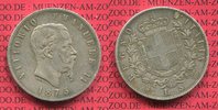 Italien, Italy 5 Lire Italien 5 Lire Silber 1875 Kursmünze Vittorio Emanuele II.