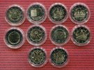 Europa Satz 10 x 2 Euro Gedenkmünzen Lot 10 x 2 Euro Gedenkmünzen diverse Motive 2012 - 2014