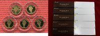 Deutschland BRD 5 x 20 Euro Goldmünze 1/8 Unze Deutschland BRD 20 Euro Gold 2010 A,D,F,G,J Deutscher Wald Eiche komplett