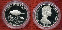 Neusseland 1 Dollar Silber Neuseeland 1 Dollar Silber 1985 Black Stilt 写真