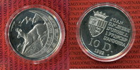 Andorra 10 Diners Silber Andorra 10 Diners Silber 1992 Gefährdete Tierwelt Pyrenäen-Gämse