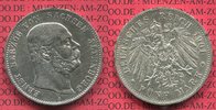 Sachsen Altenburg 5 Mark Silber Sachsen Altenburg 5 Mark 1901, Ernst, Randfehler
