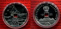 Polen 10 Zloty Silber mit Loch Polen 10 Zloty Silber mit Loch 2008 Sommerspiele Peking Windsurfen