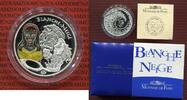 Frankreich 1 1/2 Euro Silbermünze, Farbmünze Blanche Neige, Snow White, Schneewittchen 1,5 Euro 2002