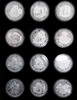 Schweiz 12 x 1 Unze Silber Wilhelm Tell Medaillen Set Foto