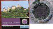 5 Euro 2012 Luxemburg Luxembourg Bimetallkmünze aus Silber und Niob, Burg Bourscheid, Chateau de Bourscheid Prooflike mit OVP