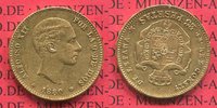Spanien 25 Pesetas Goldmünze Coin Alfonso XII. 1880 Sterne 18 80 M.S. M