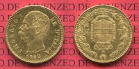 Italien Italy, Kingdom 20 Lire Lira Goldmünze Umberto I. Kursmünze