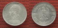 Weimarer Republik Deutsches Reich 3 Mark 100. Todestag von Goethe