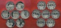 Niederlande 7 Silbermünzen Ecu Münzen Lot 7 x 25 Ecu Изображение