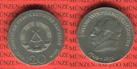 DDR 20 Mark Gedenkmünze 220. Geburtstag Johann Wolfgang von Goethe