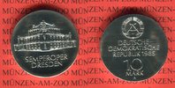 DDR 10 Mark Gedenkmünze Wiedereröffnung Semperoper Dresden