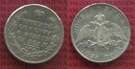 Russland Russia 1 Rubel Silber Rouble Nikolaus I.