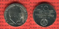 DDR 10 Mark Gedenkmünze 150. Todestag Georg W. F. Hegel