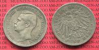 Hessen, Hesse, State of German Empire 5 Mark Kaiserreich Silber Kursmünze Ernst Ludwig