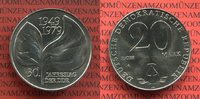 DDR, GDR, Eastern Germany 20 Mark Probe Blattmotiv Probe 30 Jahre DDR 1979 Blattmotiv Stgl.