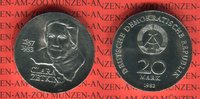DDR 20 Mark Gedenkmünze 125. Geburtstag Clara Zetkin