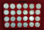 Bundesrepublik Deutschland 24 x 10 DM Silbermünzen Olympische Spiele München komplett, Olympics Munich 1972 set complete