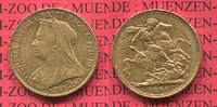 England Great Britain UK Sovereign 1 Pfund Sovereign Goldmünze Victoria