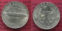 Weimarer Republik Gedenkmünze 3 Mark Zeppelin Weltflug LZ 127 1929