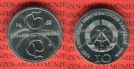 DDR 10 Mark Gedenkmünze 500. Todestag Johannes Gutenberg