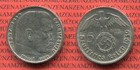III. Reich 5 Reichsmark Seltener Jahrgang Hindenburg Kursmünze mit Hoheitszeichen
