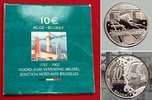 Belgien 10 Euro Silbermünze Nord-Süd Verbindung nach Brüssel