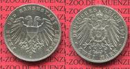 Lübeck City Lubeck 2 Mark Silber Kursmünze Circulation Coin Kursmünze Stadtwappen
