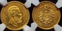 Germany Deutschland Hessen Darmstadt Gold 5 Mark Ludwig IV. Rare Type USA Unc. -