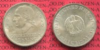 Weimarer Republik Deutsches Reich 3 Mark Silber Gedenkmünze Weimarer Rep. 200. Geburtstag von Lessing