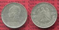 Weimarer Republik Deutsches Reich 3 Mark 100. Todestag von Goethe