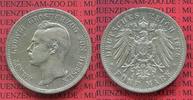 Hessen, Hesse, State of German Empire 5 Mark Kaiserreich Silber Kursmünze Ernst Ludwig