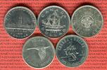 Kanada 5 x 1 Dollar Silbermünzen Lot von fünf Münzen (4x 0.800 Silber, 1 x 0.500 Silber) Bild